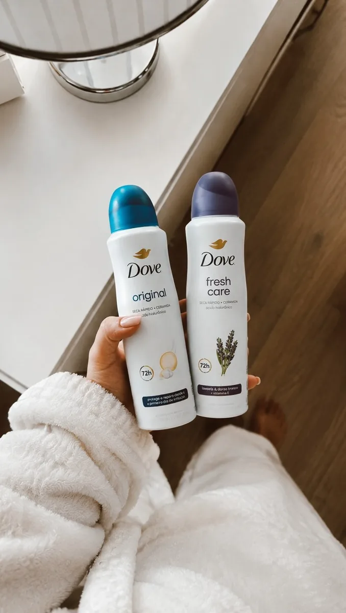 Dove Antitranspirante em conteúdo de rotina e autocuidado